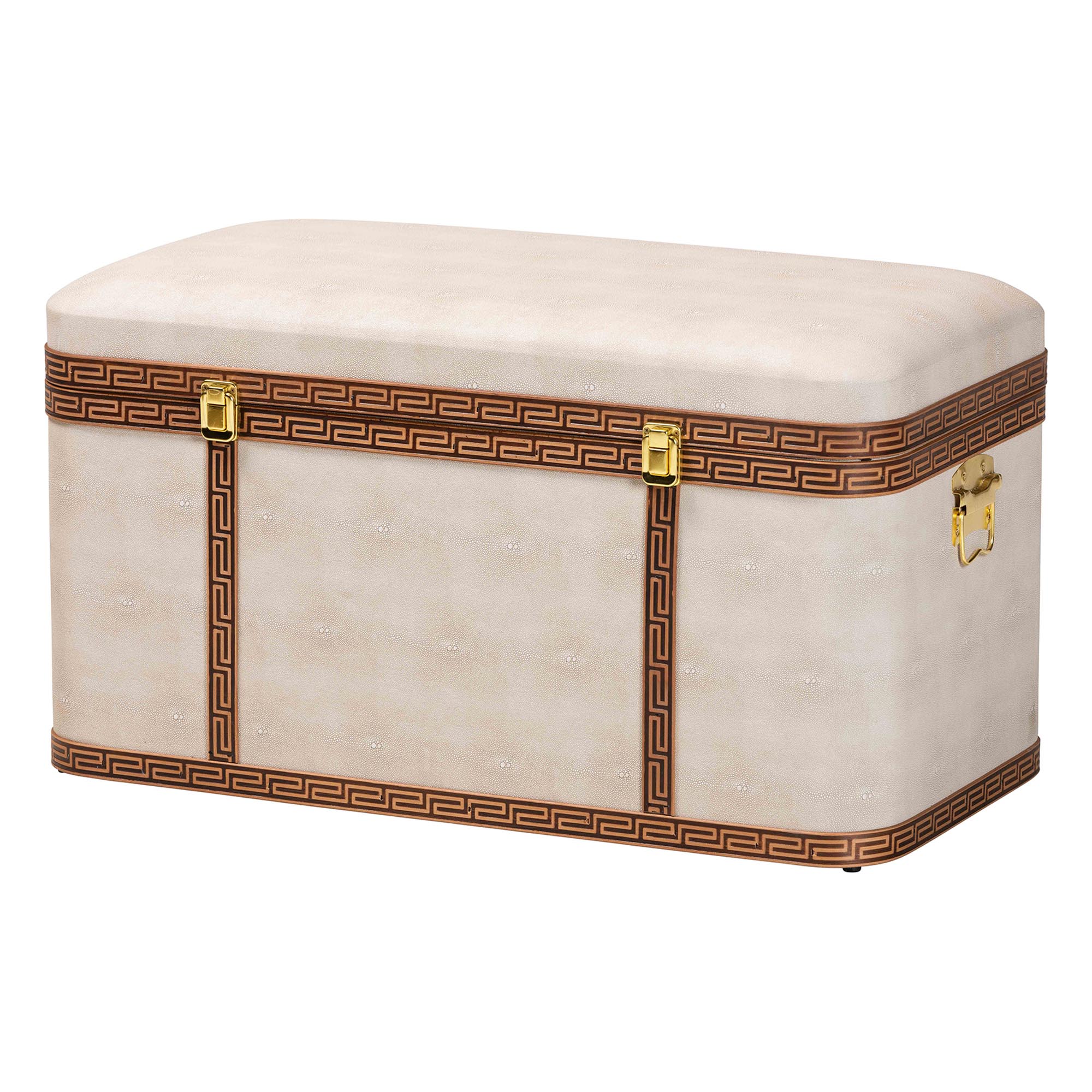Baxton Studio Brenner Modern Transitional Beige Faux Shagreen